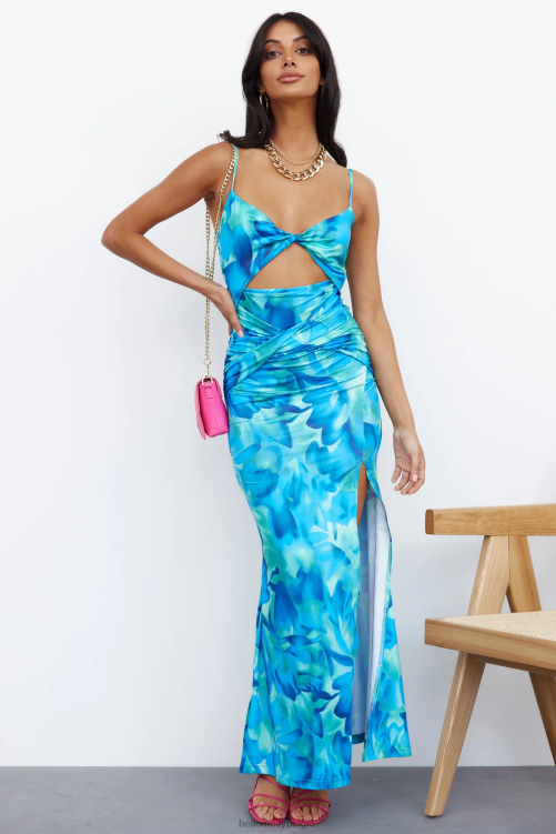 kleding Hello Molly Delphin maxi-jurk blauw XR2L6661