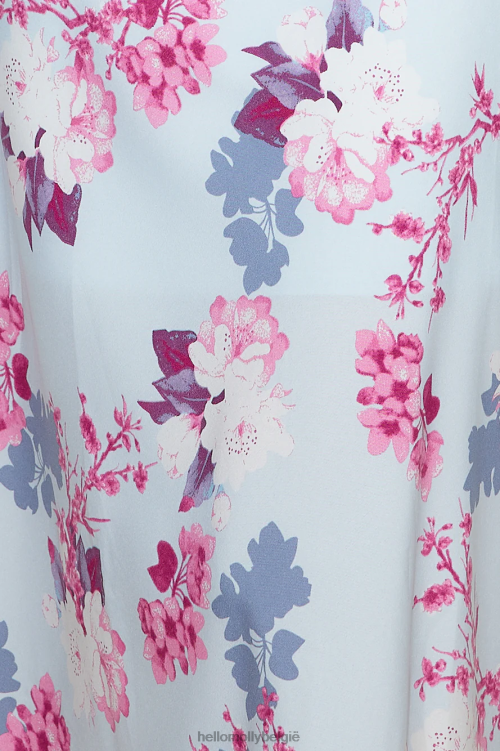 kleding Hello Molly Ik zag er blauw uit in een satijnen maxi-jurk XR2L5829