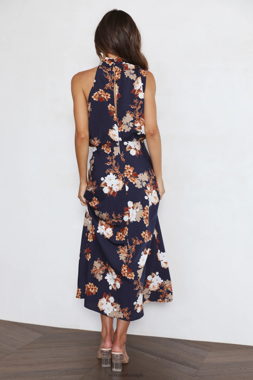 kleding Hello Molly Ik zag er zwart uit in een satijnen maxi-jurk XR2L6276