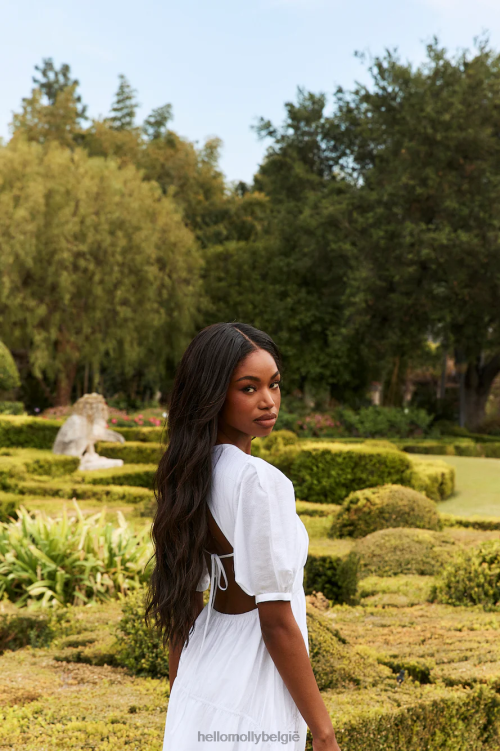 kleding Hello Molly La Memoire maxi-jurk wit XR2L6542