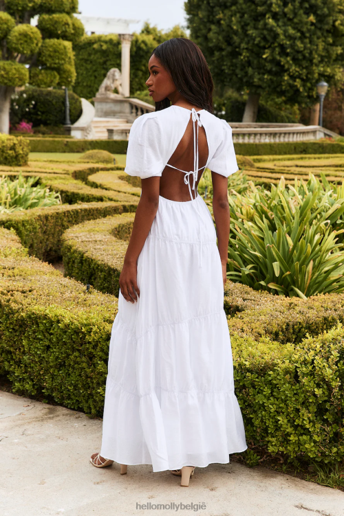 kleding Hello Molly La Memoire maxi-jurk wit XR2L6542