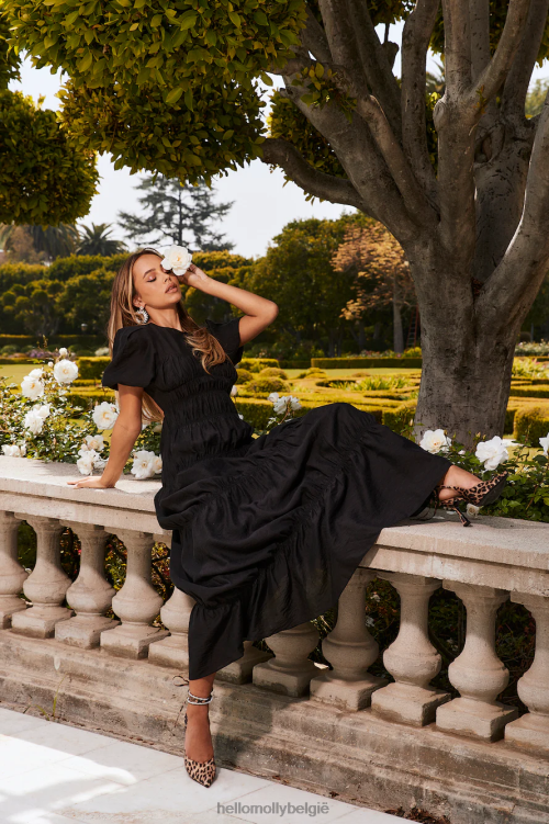 kleding Hello Molly La Memoire maxi-jurk zwart XR2L6524