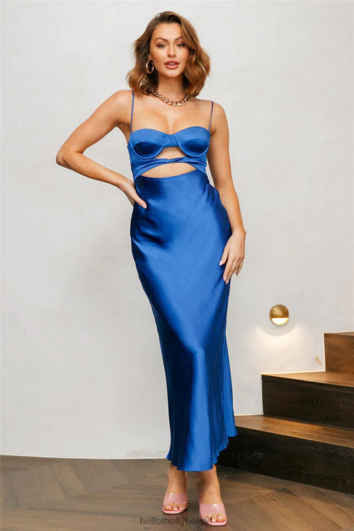 kleding Hello Molly Miami Sun maxi-jurk donkerblauw XR2L6396