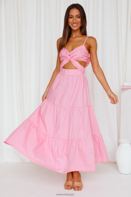 kleding Hello Molly Moet je nu weten maxi-jurk roze XR2L6698