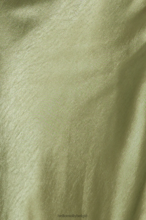kleding Hello Molly Mood for luxe satijnen maxi-jurk groen XR2L5466