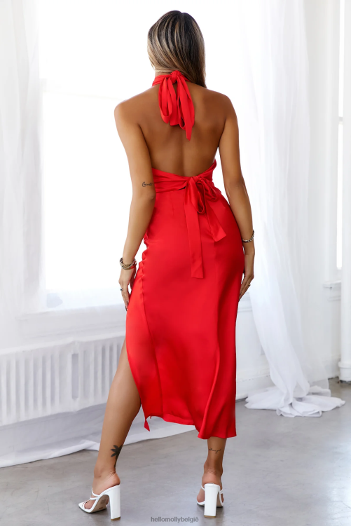 kleding Hello Molly Paradise Kisses maxi-jurk rood XR2L6795