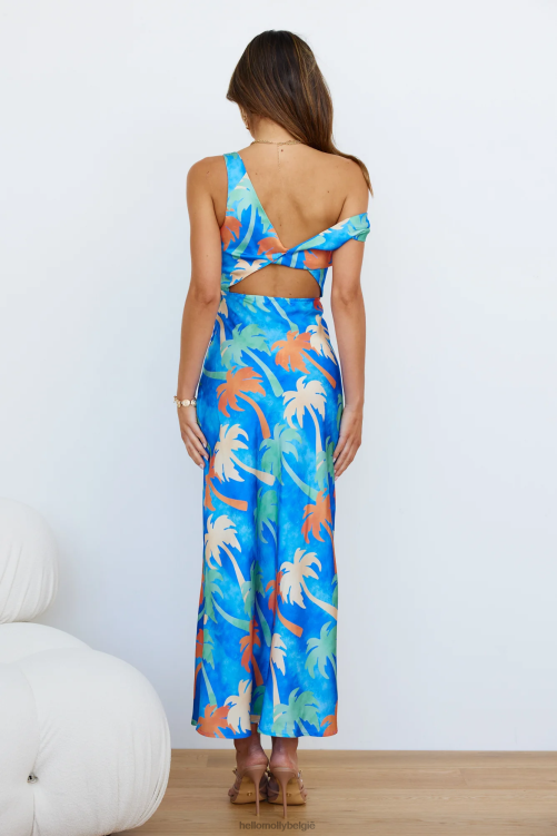 kleding Hello Molly Playing the field maxi-jurk blauw XR2L6602