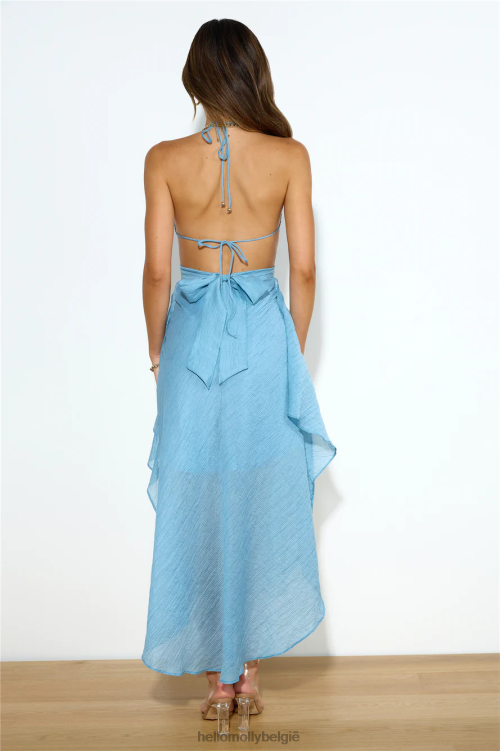 kleding Hello Molly Season to Bloom maxi-jurk blauw XR2L6084