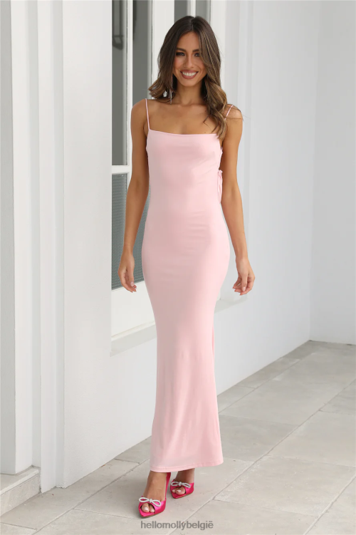 kleding Hello Molly Slinky feestmeisje maxi-jurk roze XR2L6272
