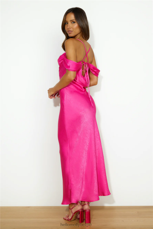 kleding Hello Molly Veel aandacht maxi-jurk roze XR2L5843