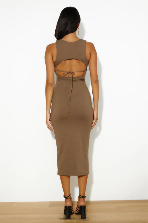 kleding Hello Molly all day alledaagse maxi-jurk bruin XR2L6020