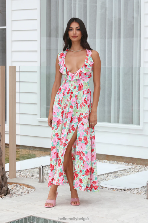 kleding Hello Molly all season lange maxi-jurk rood XR2L5985