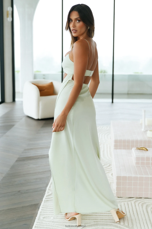 kleding Hello Molly be outta control maxi jurk lichtgroen XR2L6689