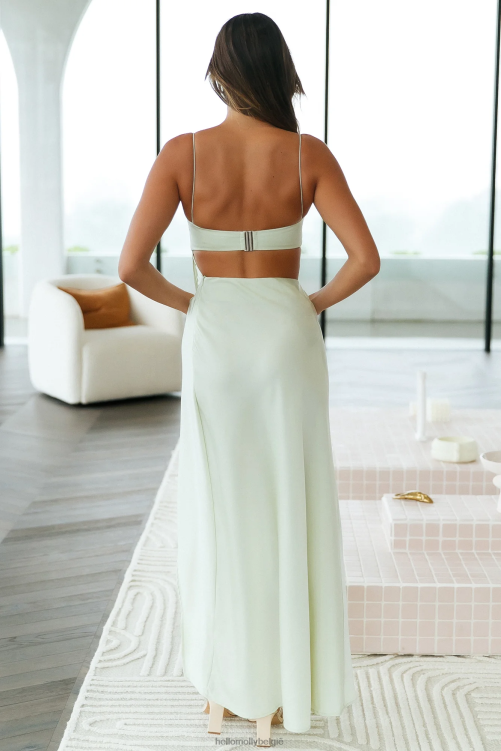 kleding Hello Molly be outta control maxi jurk lichtgroen XR2L6689
