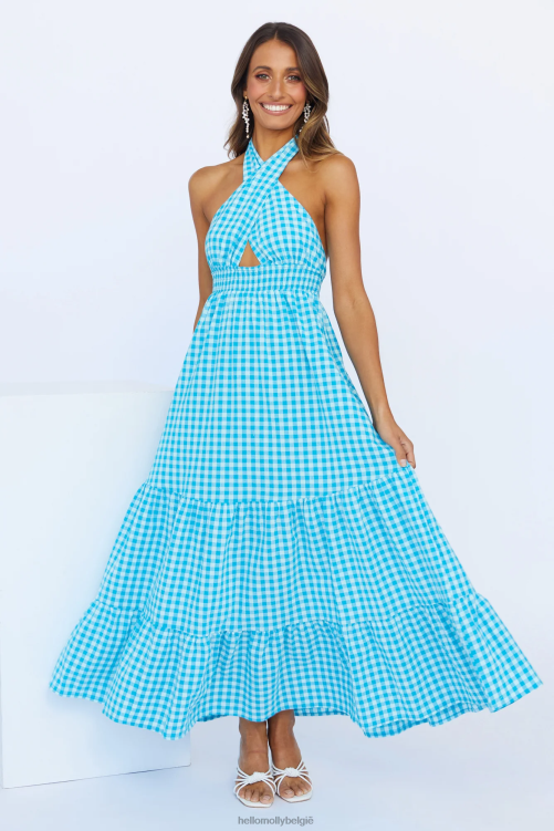 kleding Hello Molly belangrijk stuk maxi-jurk blauw XR2L6848