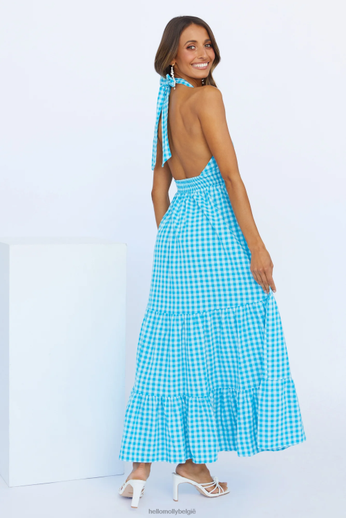 kleding Hello Molly belangrijk stuk maxi-jurk blauw XR2L6848