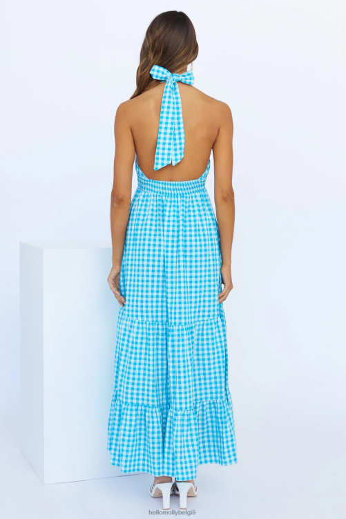 kleding Hello Molly belangrijk stuk maxi-jurk blauw XR2L6848