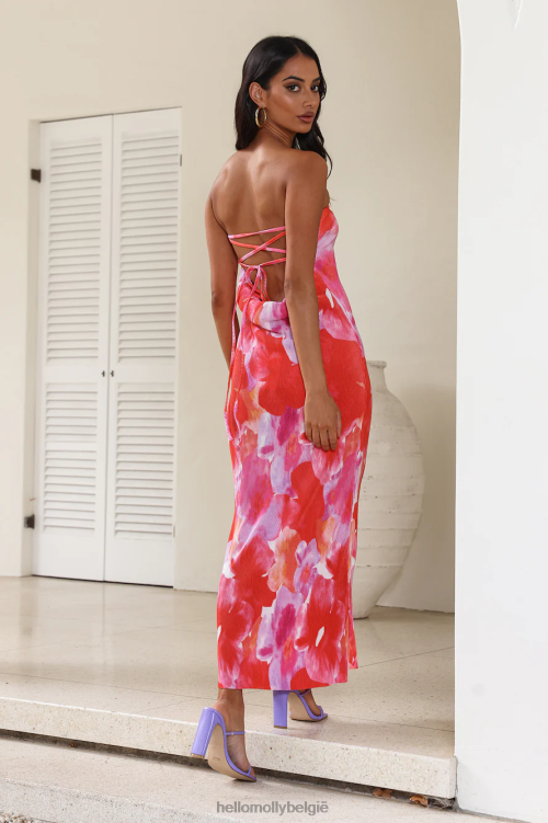 kleding Hello Molly blijf vooruit gaan maxi-jurk roze XR2L5659