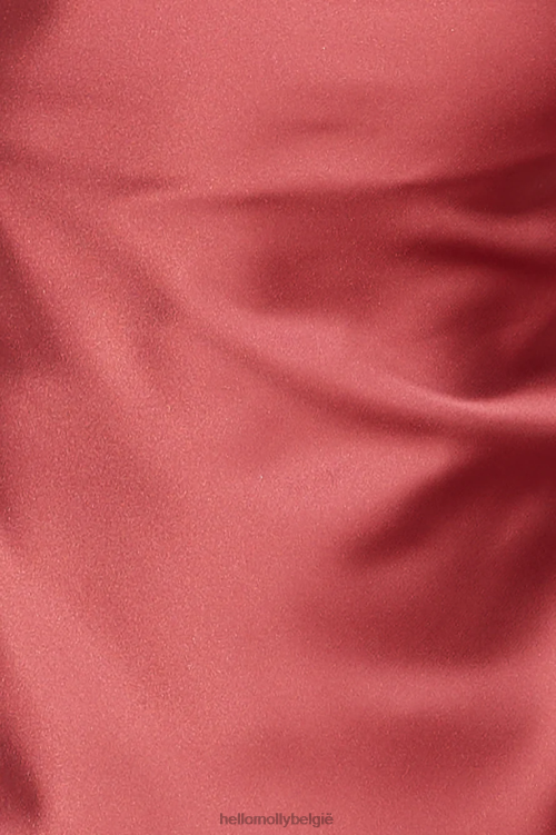 kleding Hello Molly bruiloft seizoen satijnen maxi-jurk roest XR2L5889