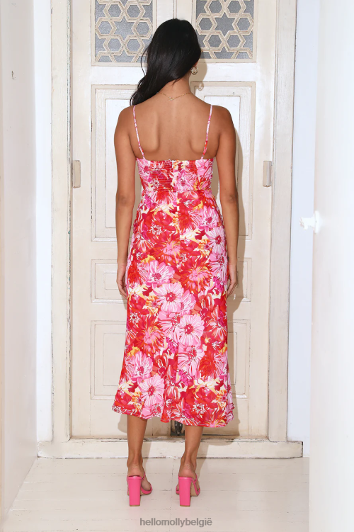 kleding Hello Molly by the garden maxijurk roze XR2L5806