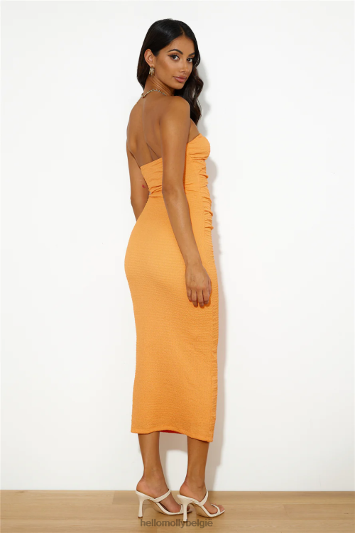 kleding Hello Molly cocktails nu maxi jurk oranje XR2L6035