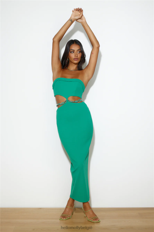 kleding Hello Molly connect with me maxi jurk groen XR2L6194