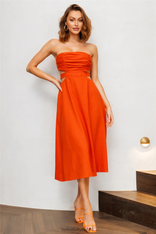 kleding Hello Molly cookie baby maxi jurk roest XR2L6394