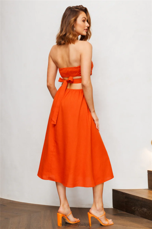 kleding Hello Molly cookie baby maxi jurk roest XR2L6394