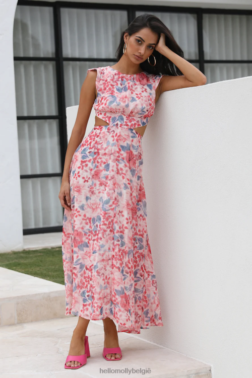 kleding Hello Molly dansende meisjes maxi jurk rood XR2L6283