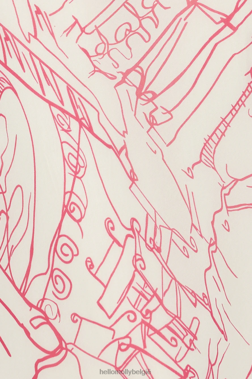 kleding Hello Molly dansfoto's maxi jurk wit XR2L5697