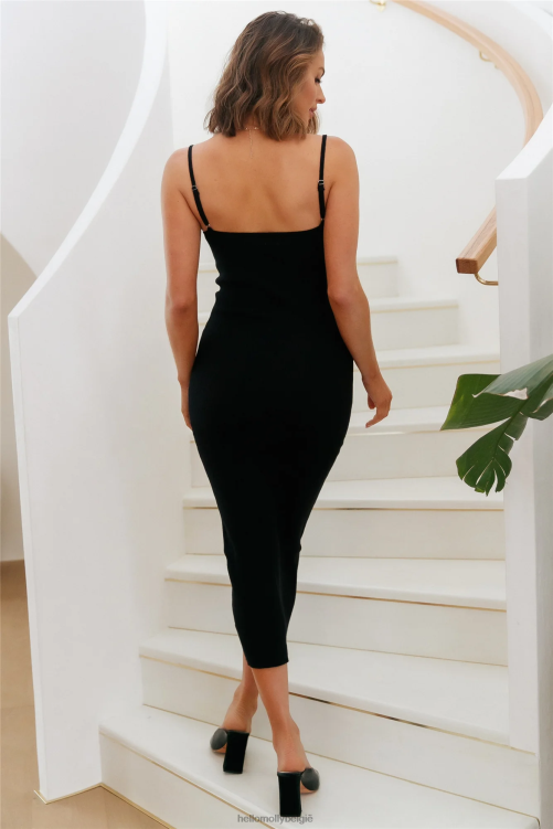 kleding Hello Molly delia maxi-jurk zwart XR2L6612