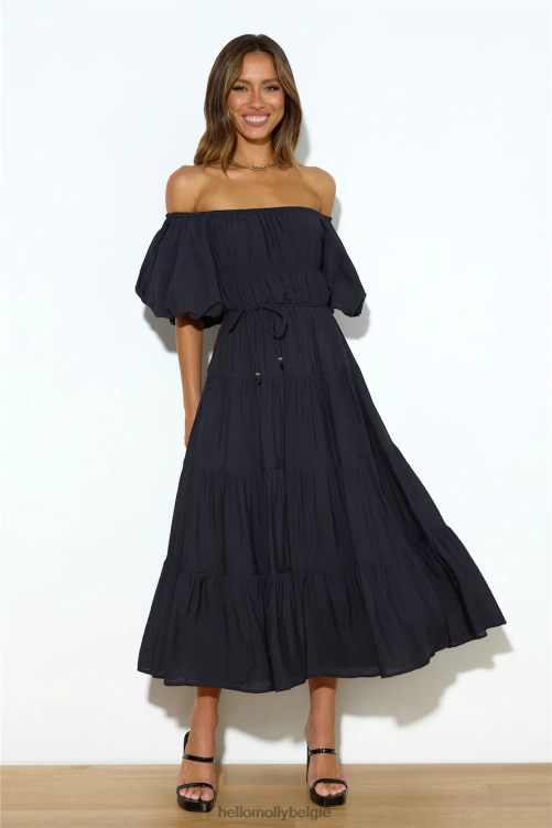 kleding Hello Molly dessert run maxi-jurk zwart XR2L6123