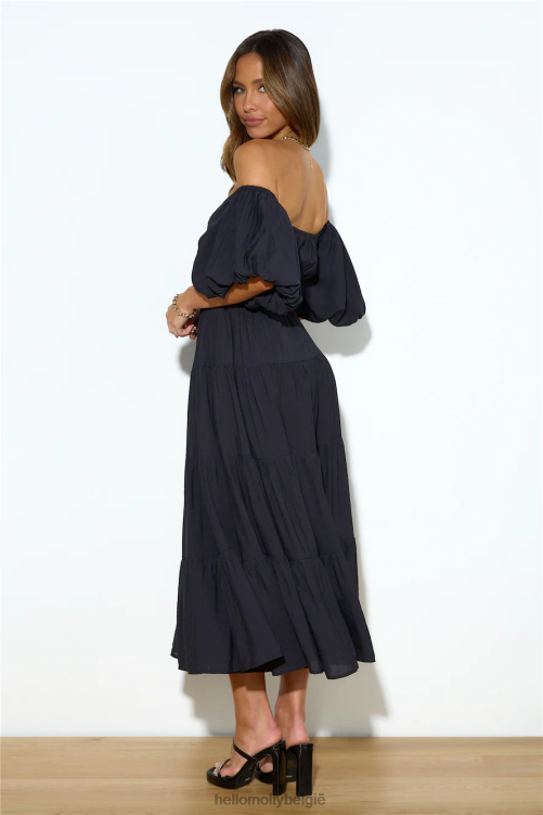 kleding Hello Molly dessert run maxi-jurk zwart XR2L6123