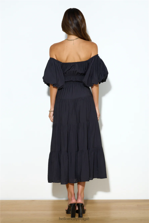 kleding Hello Molly dessert run maxi-jurk zwart XR2L6123