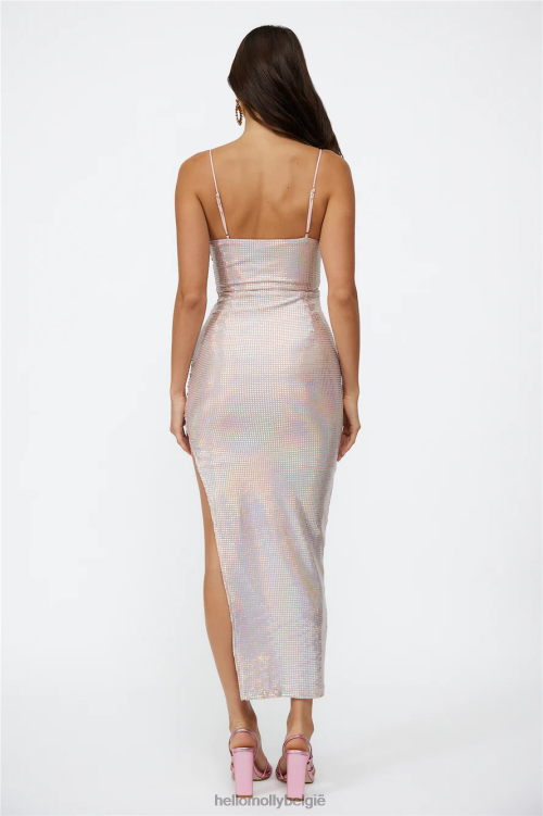kleding Hello Molly discomeisje maxijurk roze XR2L6517