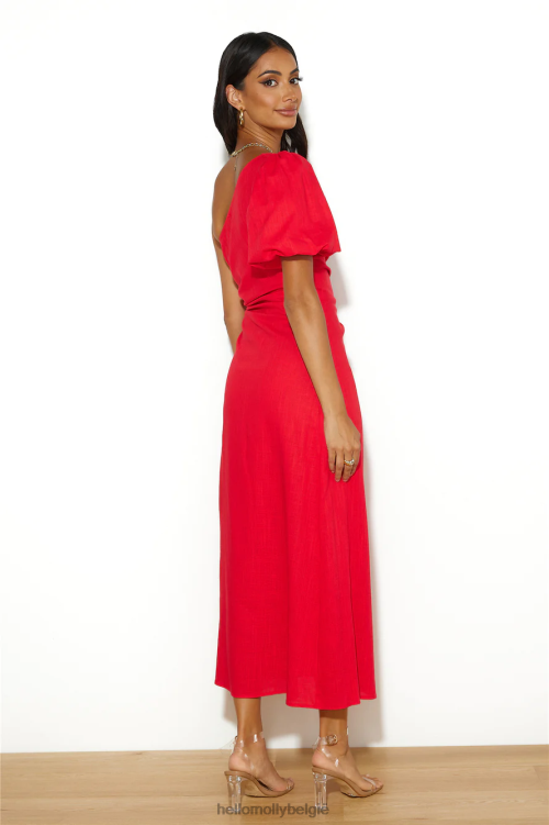 kleding Hello Molly event bij zonsondergang maxi jurk rood XR2L6069