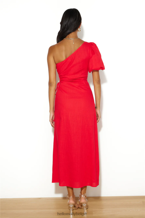 kleding Hello Molly event bij zonsondergang maxi jurk rood XR2L6069
