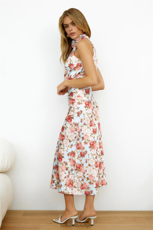 kleding Hello Molly fake it maxi jurk blauw XR2L6502