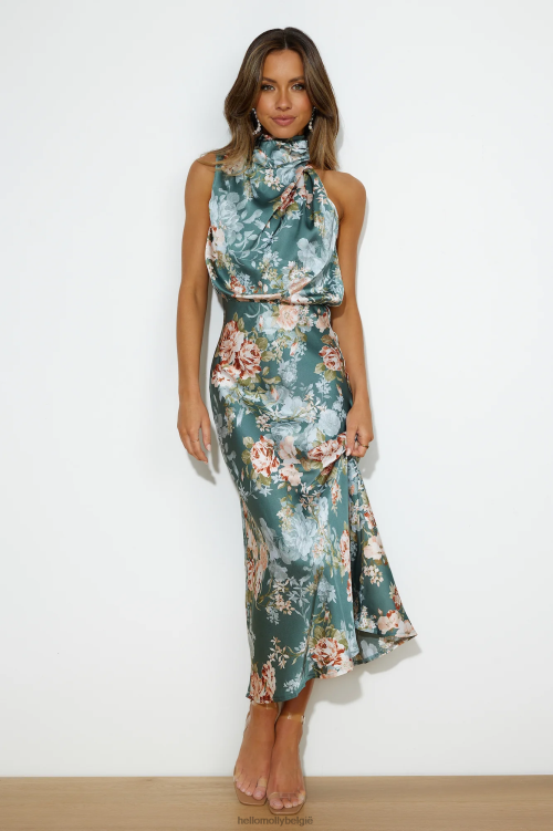 kleding Hello Molly fake it maxi jurk groen XR2L6330