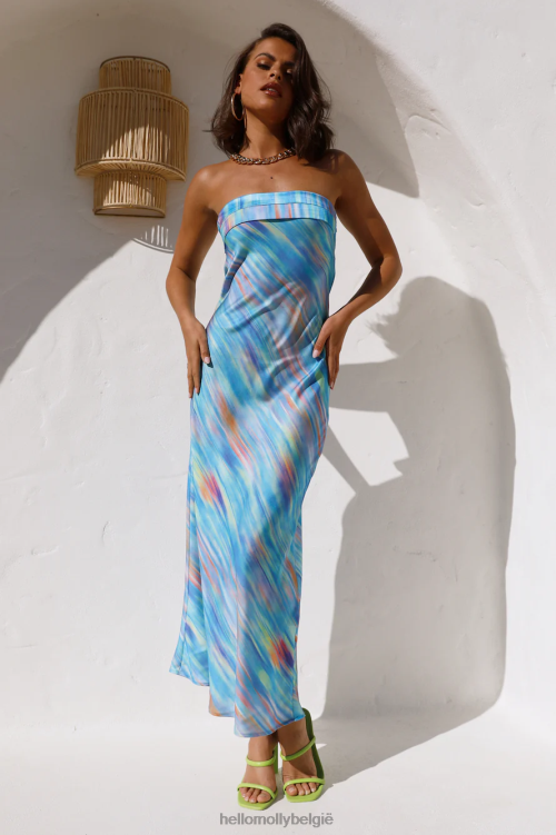kleding Hello Molly flirting game maxi-jurk blauw XR2L6609