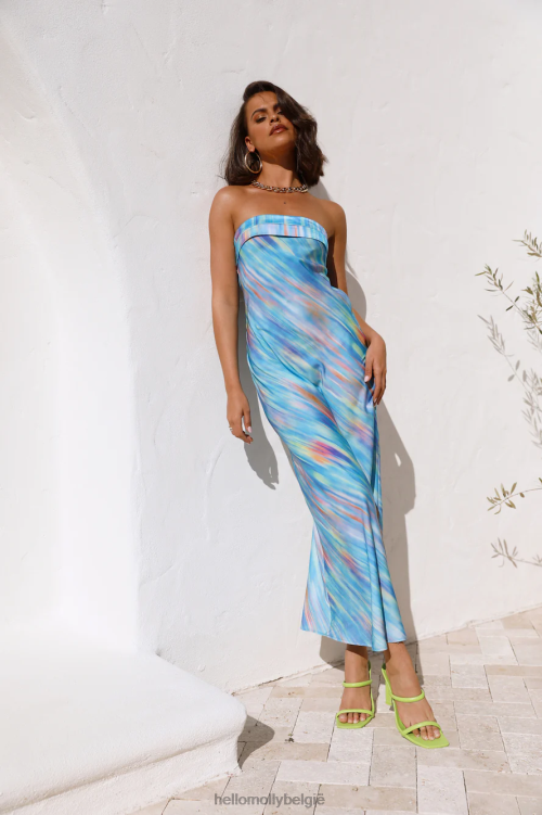 kleding Hello Molly flirting game maxi-jurk blauw XR2L6609