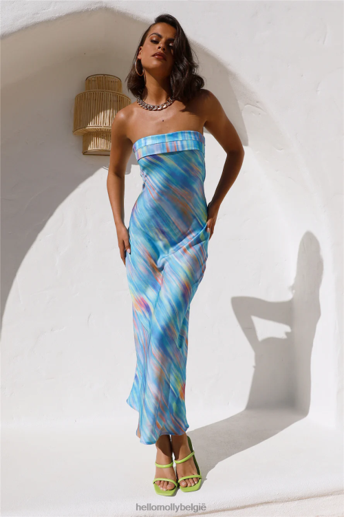 kleding Hello Molly flirting game maxi-jurk blauw XR2L6609