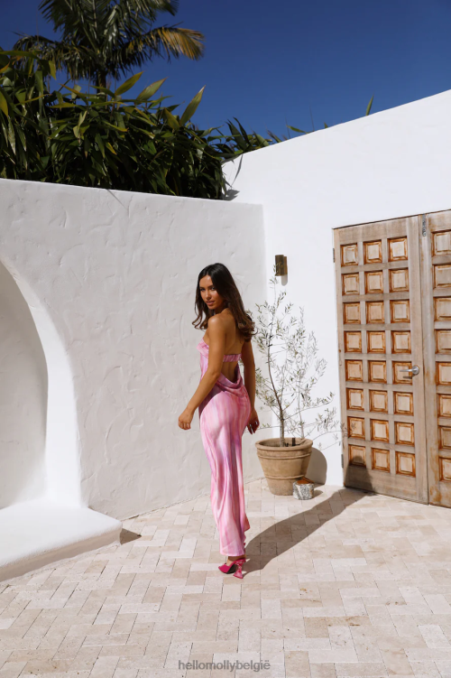 kleding Hello Molly flirting game maxi-jurk roze XR2L6643