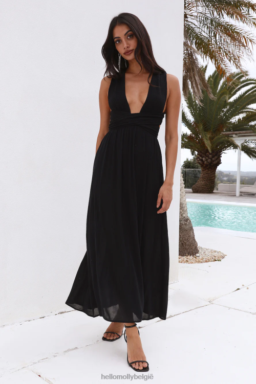 kleding Hello Molly free me maxi jurk zwart XR2L5644