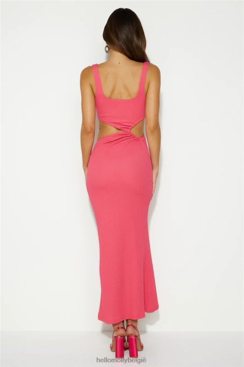 kleding Hello Molly gepolijste maxi-jurk roze XR2L5743
