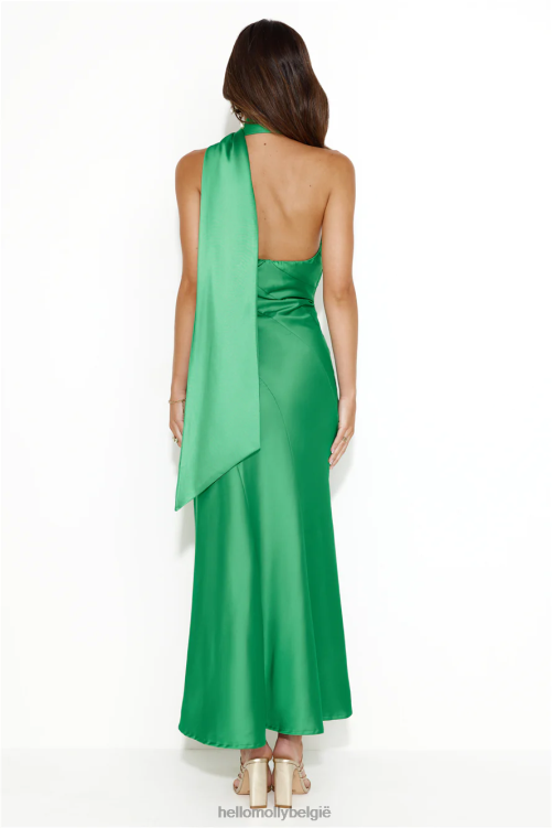 kleding Hello Molly glinsterende ster satijnen maxi-jurk groen XR2L5513