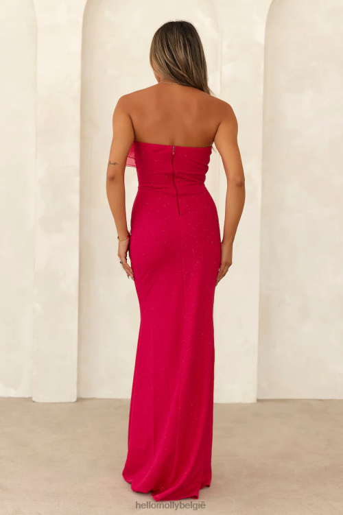 kleding Hello Molly her entree glitter maxi jurk roze XR2L5558