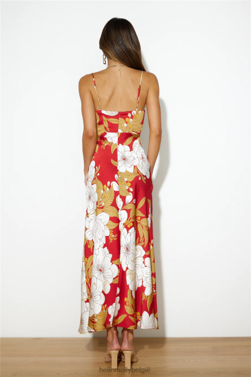 kleding Hello Molly holiday dreaming maxi-jurk rood XR2L6205