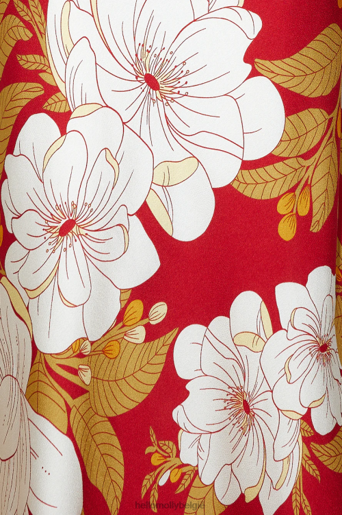 kleding Hello Molly holiday dreaming maxi-jurk rood XR2L6205