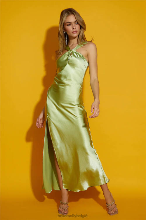 kleding Hello Molly iconische love maxi-jurk groen XR2L6501